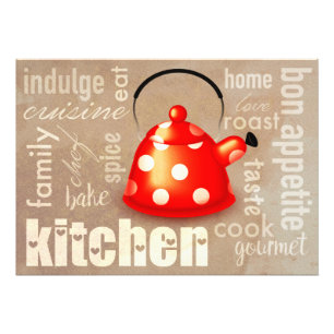 Kitchen words photo print