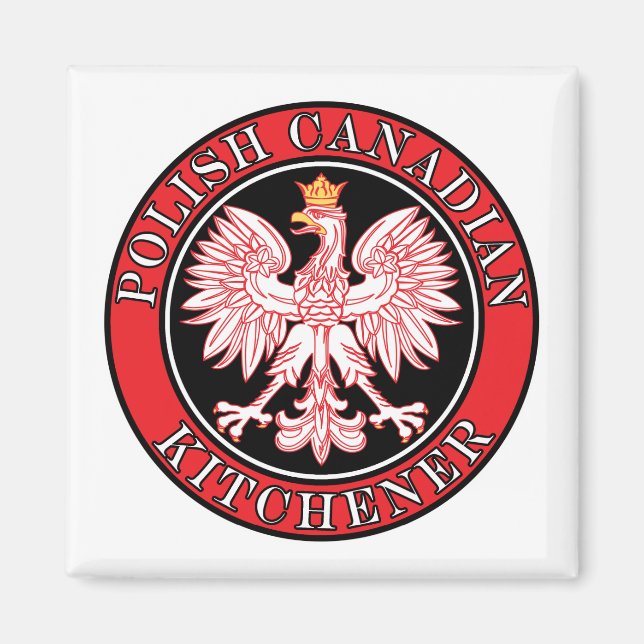 Kitchener Polish Canadian Eagle Magnet (Front)