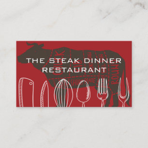 Kitchenware   Steak House Business Card