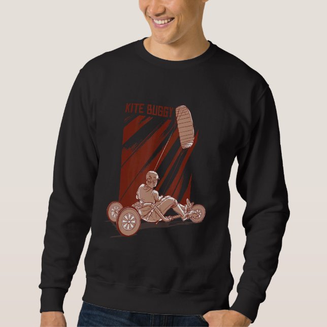 Kite Buggy Surfing Kitesailking Kite Buggy Sweatshirt (Front)