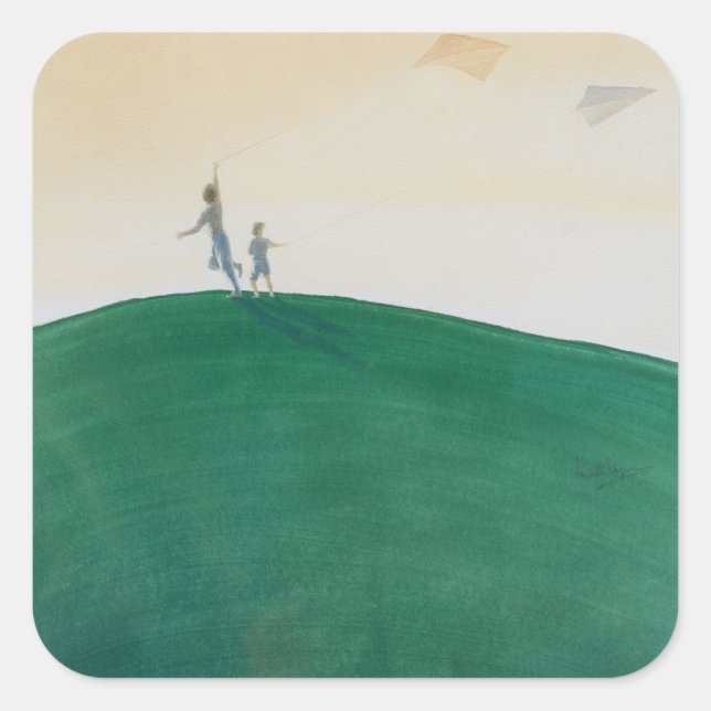 Kite Flying 2000 Square Sticker (Front)