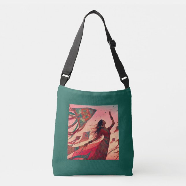 Kite Flying  Crossbody Bag (Front)