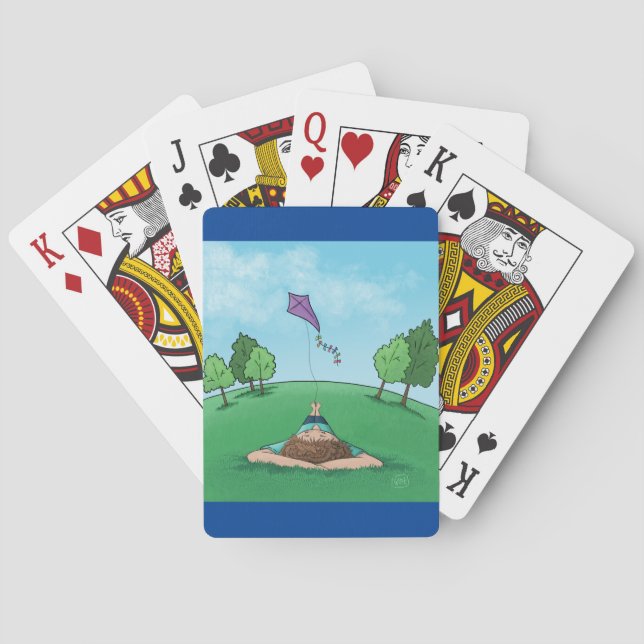  Kite Flying design Playing Cards (Back)