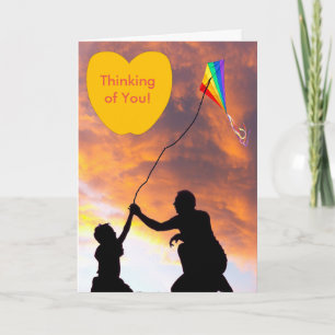 Kite flying image for Greeting card