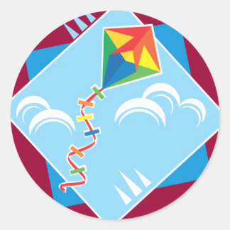 Kite Fun Classic Round Sticker