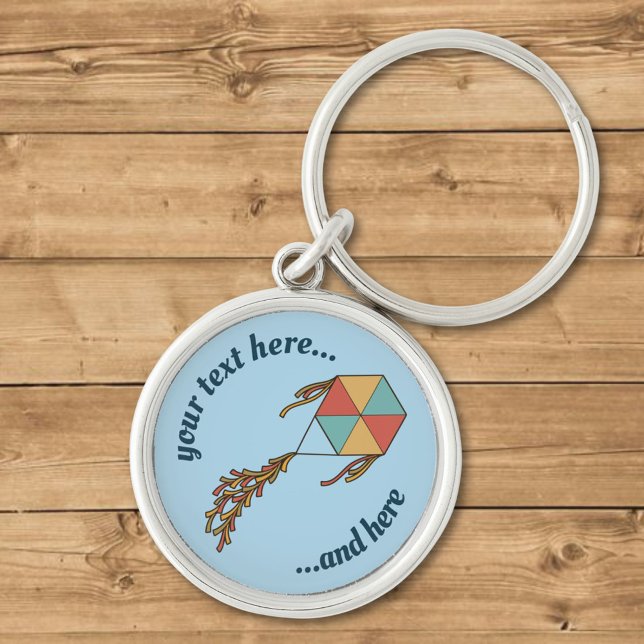 Kite Icon Light Blue Key Ring (Creator Uploaded)