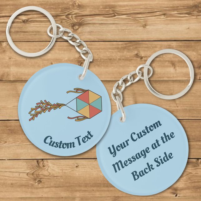 Kite Icon Light Blue Keychain (Creator Uploaded)