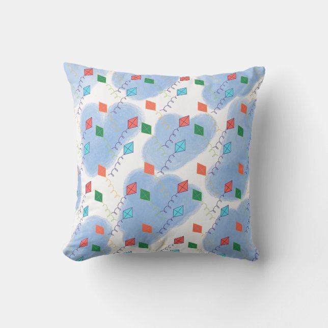 Kite Summer Doodles Pattern Cushion (Front)