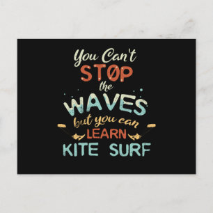 Kite Surf Kitesurfing Stop Waves Surf Windsurfing Postcard