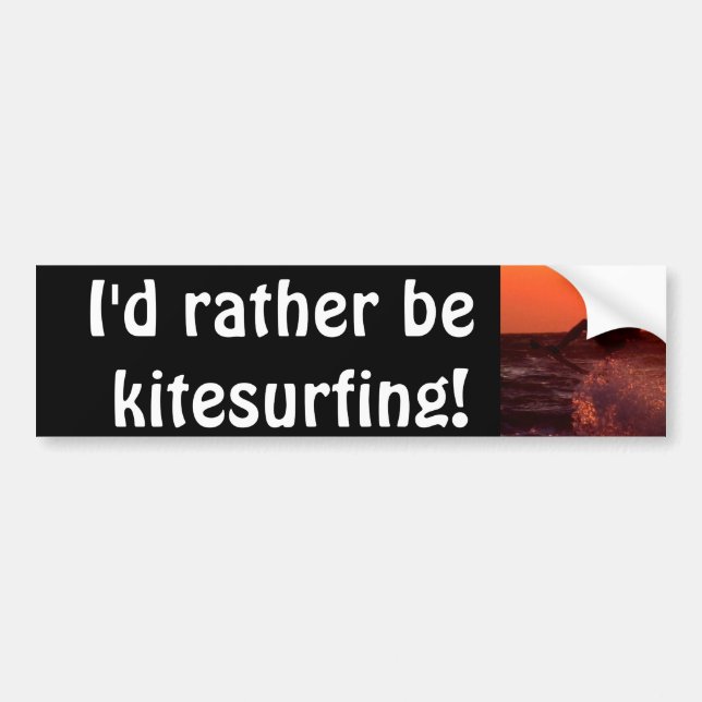 Kite Surfer Bumper Sticker (Front)