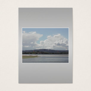 Kite Surfers. Scenic view. On Grey.