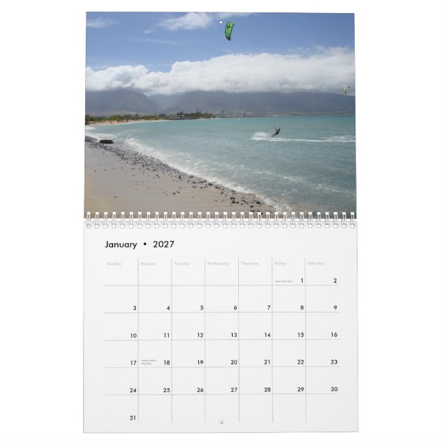 Kite Surfing 2009 Calendar (Jan 2027)