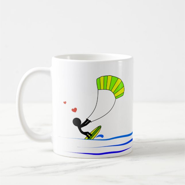 Kite surfing coffee mug (Left)
