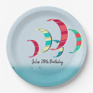 Kite Surfing Paper Plate