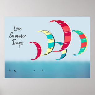 Kite Surfing Poster
