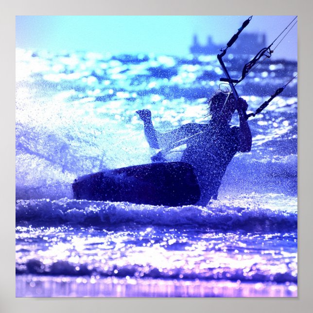 Kite Surfing Poster Print (Front)