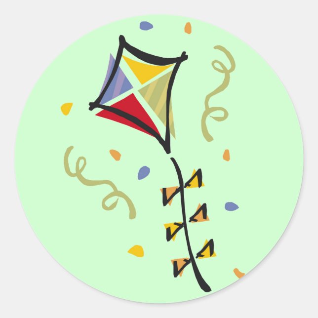 Kite Tshirts and Gifts Classic Round Sticker (Front)