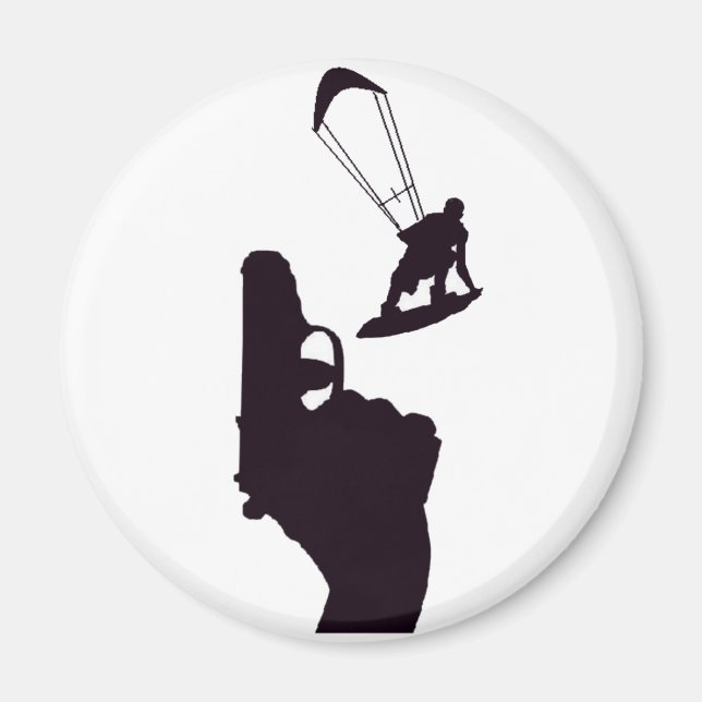 Kiteboard Gun Magnet (Front)