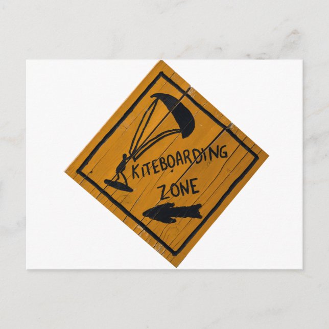Kiteboard Sign Postcard (Front)