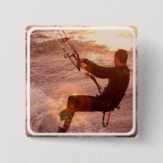 Kiteboard Square Pin (Front)