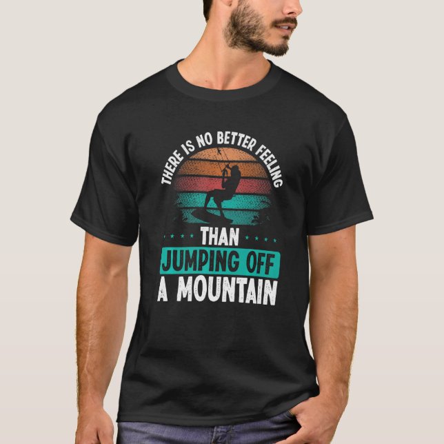 Kiteboarder Jumping off a Mountain Kitesurfer Vint T-Shirt (Front)