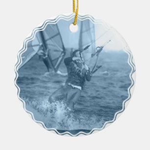 Kiteboarders with Windsurfers Ornament
