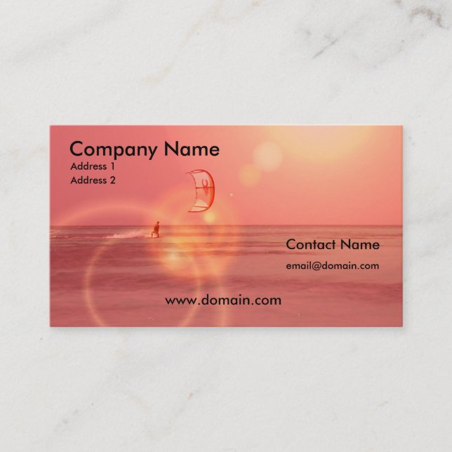 Kiteboarding Business Card (Front)