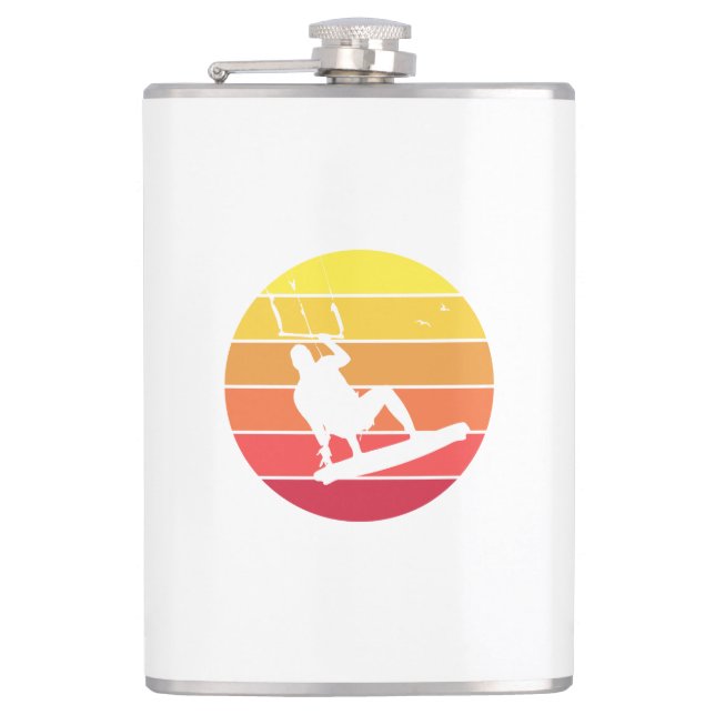 Kiteboarding Hip Flask (Front)