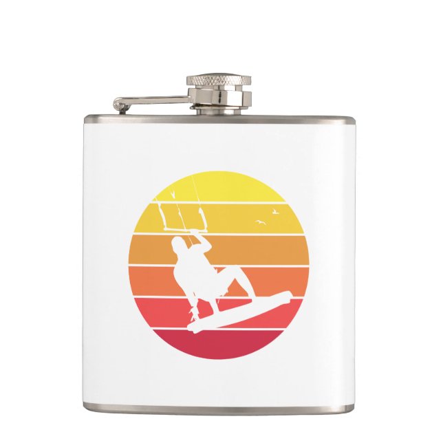 Kiteboarding Hip Flask (Front)
