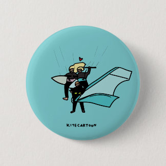 Kiteboarding/kitesurfing - kite friends 6 cm round badge