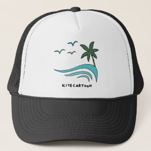 Kiteboarding/kitesurfing - kitecartoon trucker hat