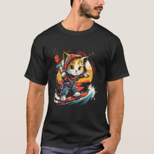 Kiteboarding Mens, Womens & Kids Cat Kiteboarder T-Shirt
