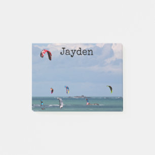 Kiteboarding racing personalised post-it notes
