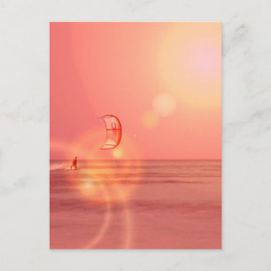 Kiteboarding Sunset Postcard