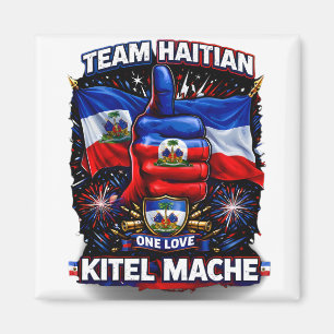 Kitel Mache Haiti One Love Flag Magnet