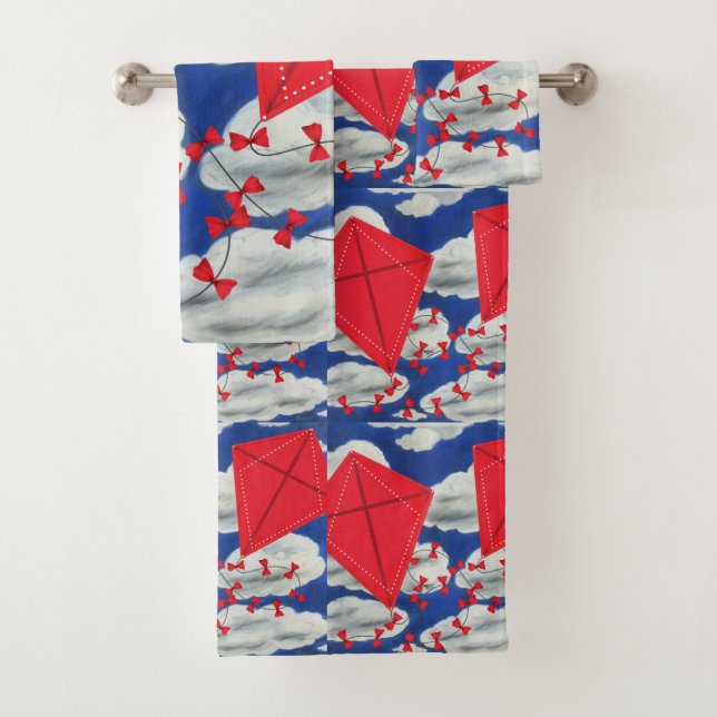 Kites and Klouds Bath Towel Set (Insitu)