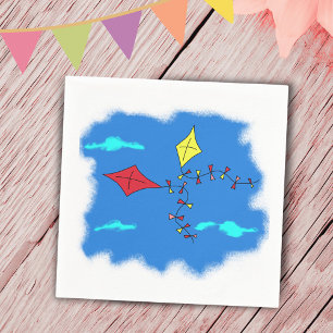 Kites in the Blue Sky Napkin
