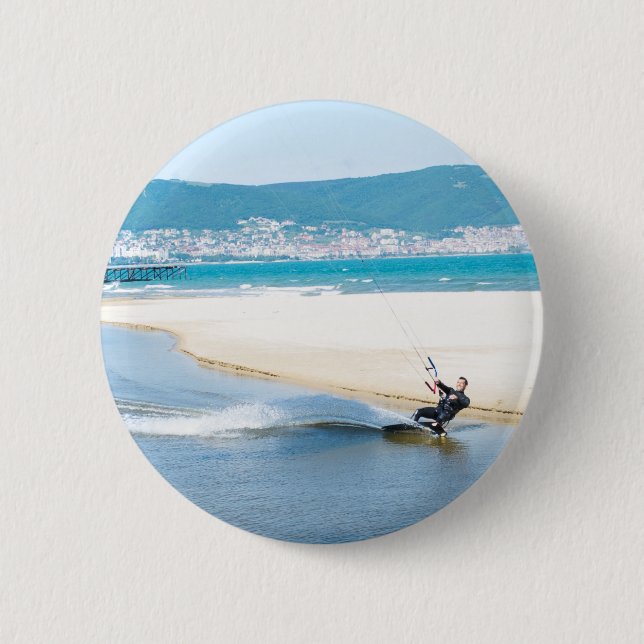 Kitesurfer 6 Cm Round Badge (Front)
