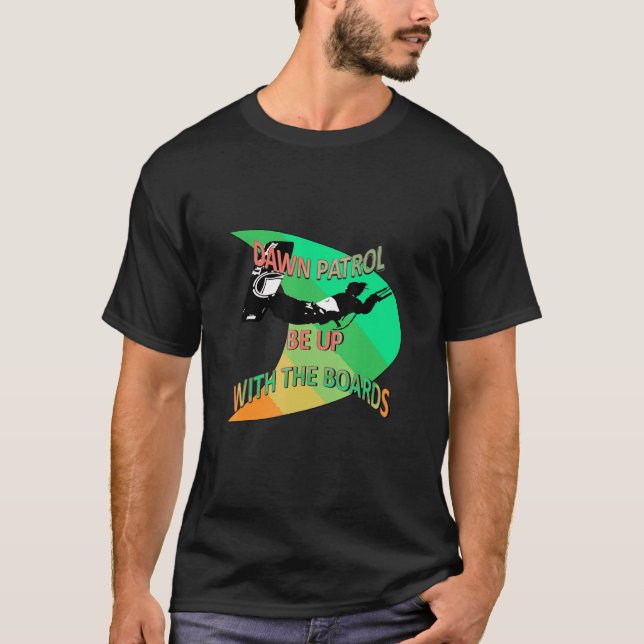 Kitesurfer Action Extreme Sport Green and Orange A T-Shirt (Front)