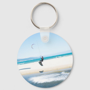 Kitesurfer boosts an air key ring