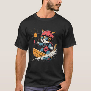 Kitesurfer Cat on Kitesurfing T-Shirt