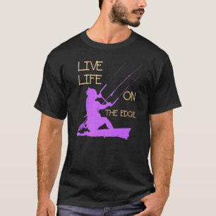 Kitesurfer Riding A Wave Live Life On The Edge Lil T-Shirt
