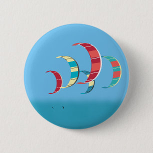 Kitesurfing 6 Cm Round Badge