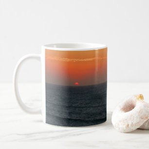 Kitesurfing at sunset coffee mug