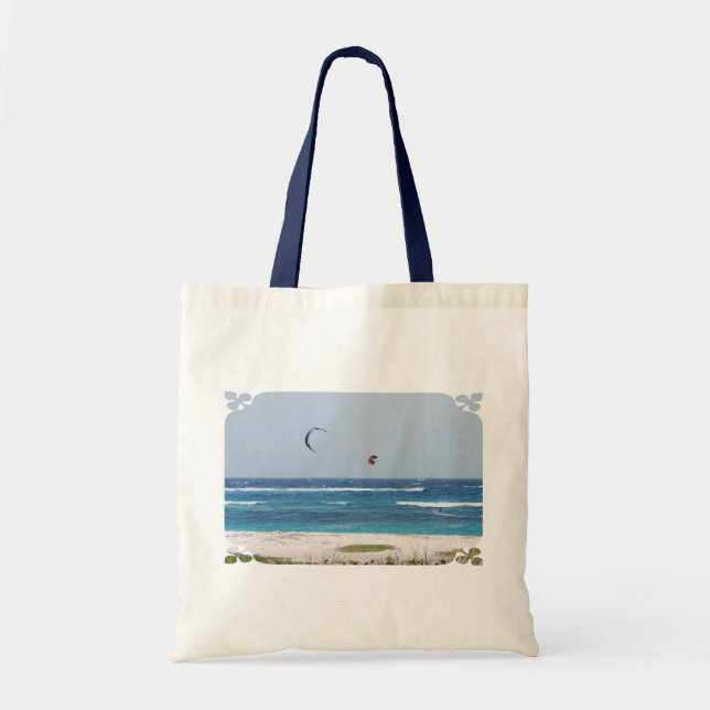 Kitesurfing Beach Tote Bag (Front)