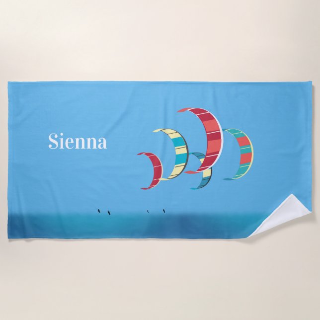Kitesurfing Beach Towel (Front)