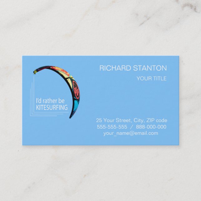 Kitesurfing Business Card (Front)
