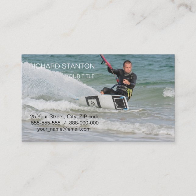 Kitesurfing Business Card (Front)