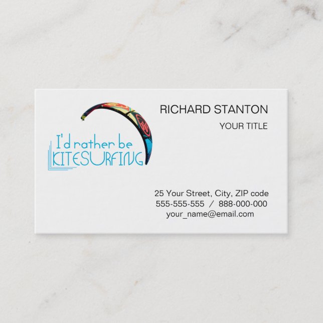 Kitesurfing Business Card (Front)