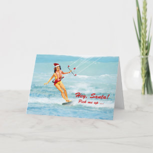 Kitesurfing Christmas, Surfing a Downwinder Card